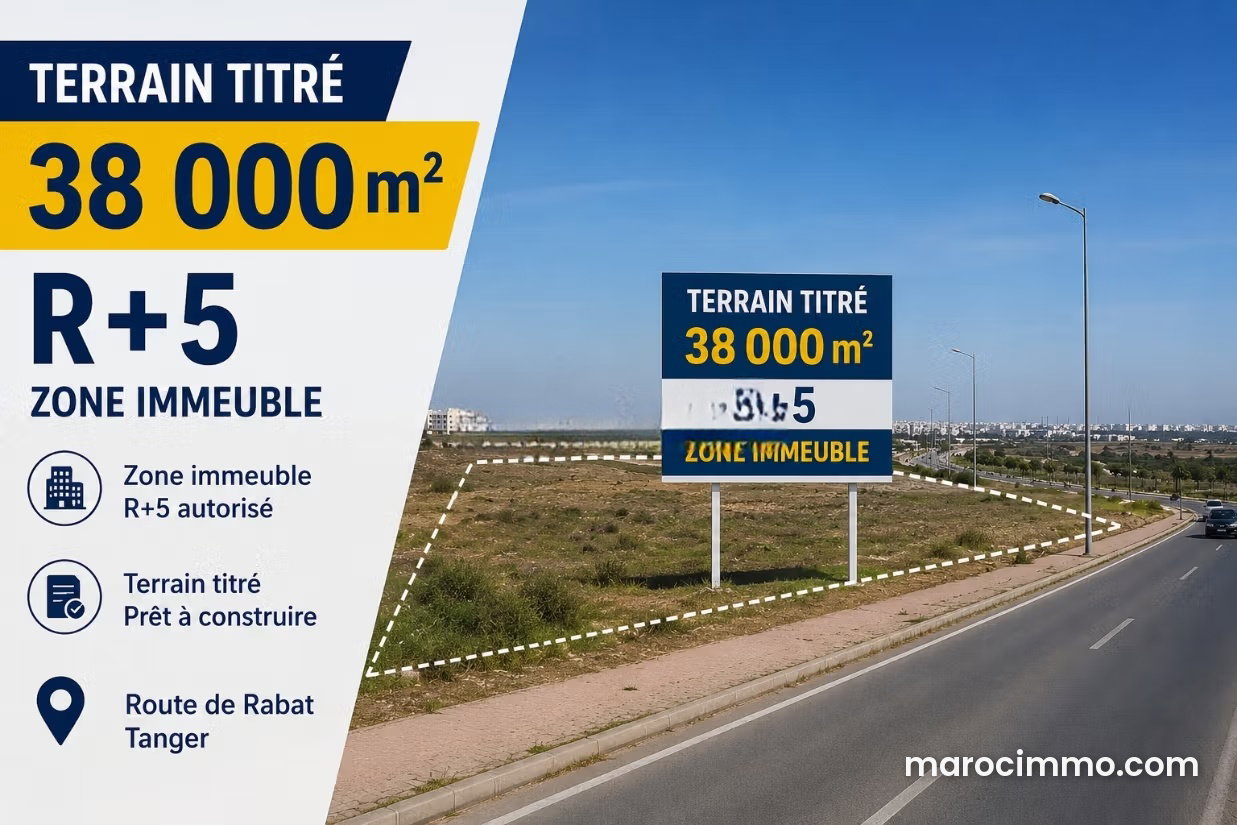 38,000 m² Commercial Plot in Marjane, Tangier — Tangier