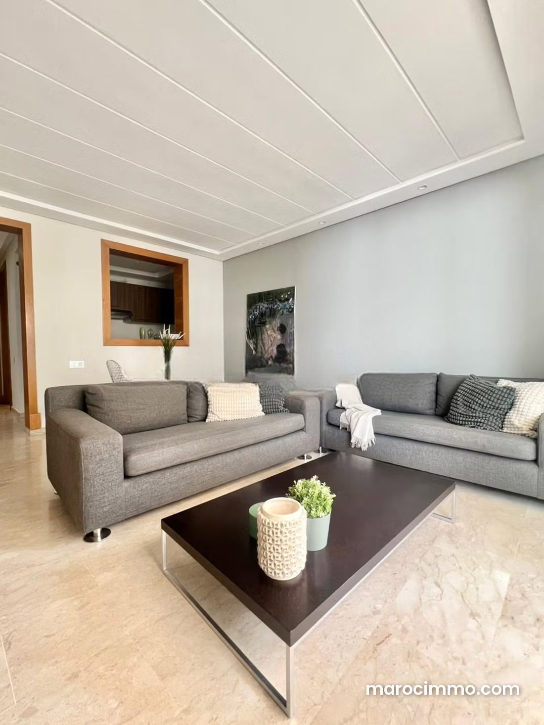 60 sqm Furnished Studio with Terrace and Garage, Racine, Casablanca — Casablanca