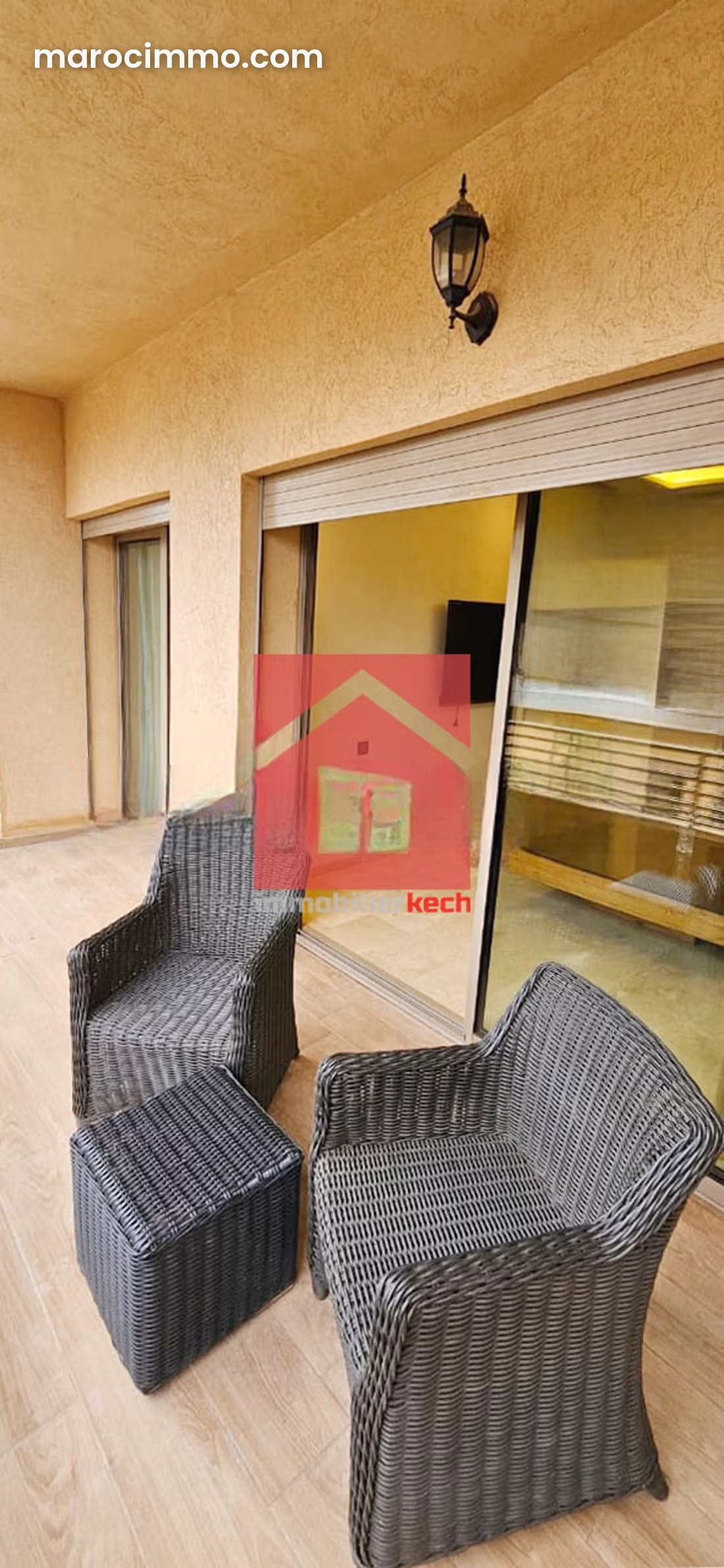 Furnished Apartment with Terrace and Mountain Views in Gueliz, Marrakech — Marrakesh