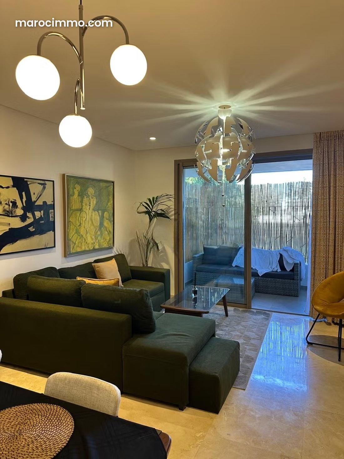 Location d'un appartement à Souissi. 2 pièces. Bien meublé