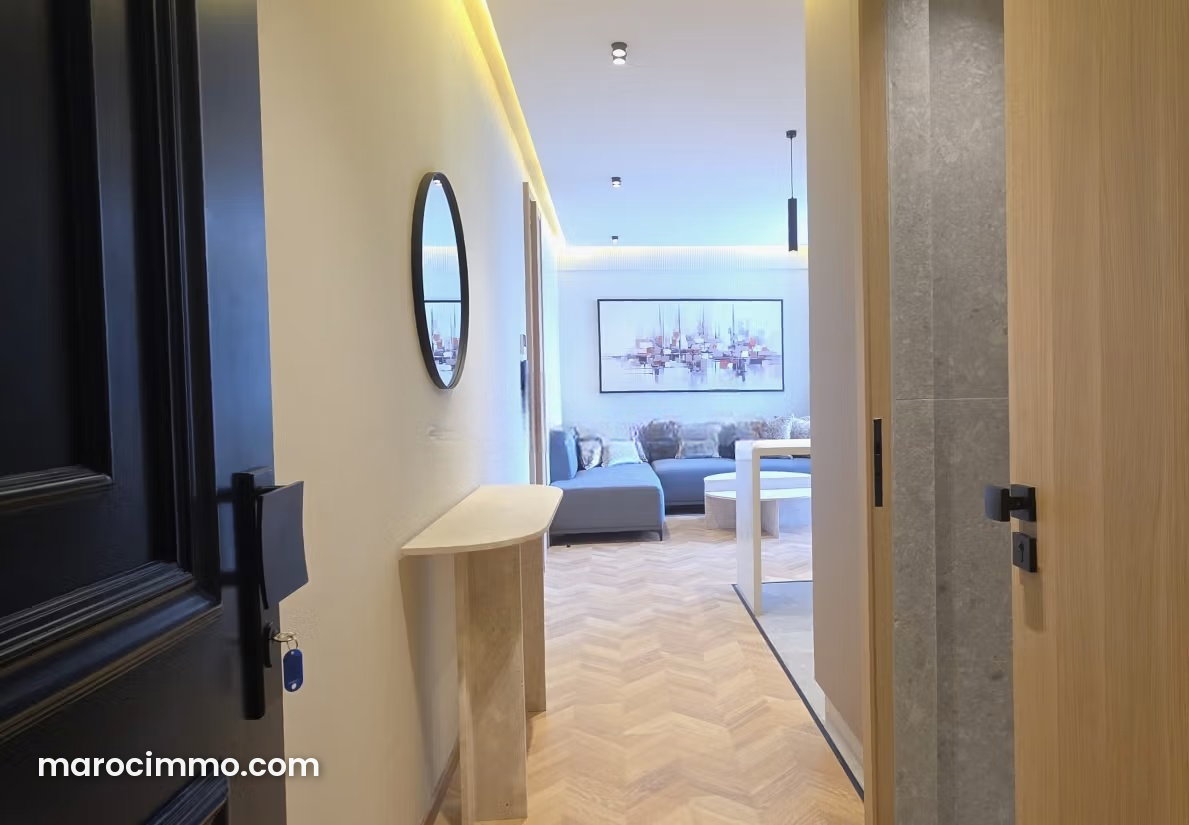 Furnished 41 m² Studio Apartment, 4th Floor with Terrace, Palmier Casablanca — Casablanca