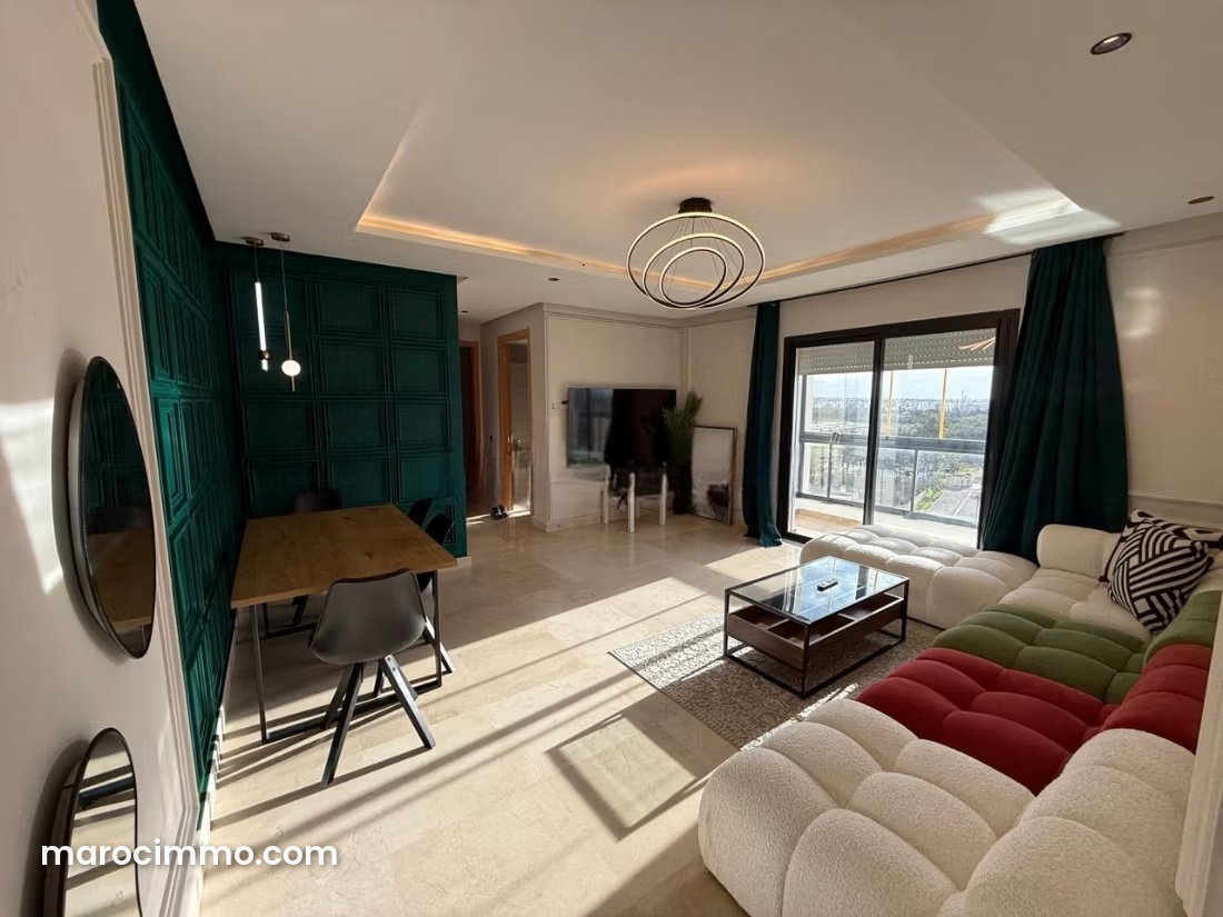 Furnished 100 m² Apartment on the Top Floor, Riyad, Rabat — Rabat