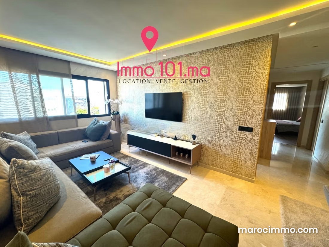 Furnished Apartment with Terrace and Garage in Riyad, Rabat — Rabat