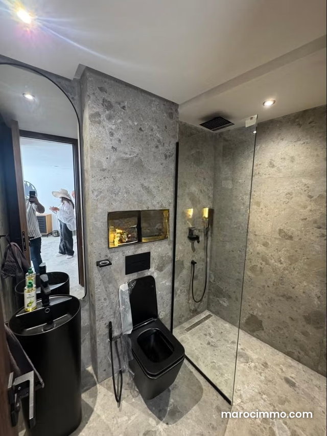 Vente d'un bel appartement à Palmier. Surface totale 49 m². Salon typique marocain, résidence sécurisée — 4