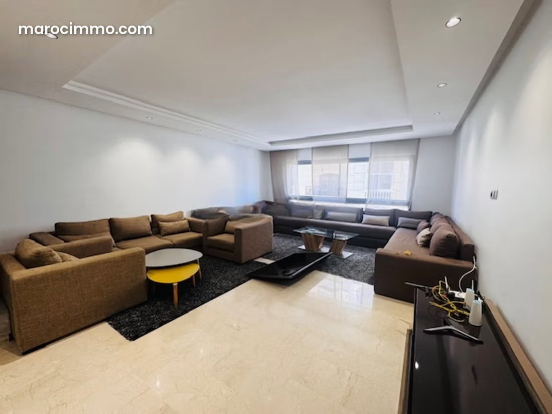 130 sqm Furnished Apartment with Terrace, Racine, Casablanca — Casablanca