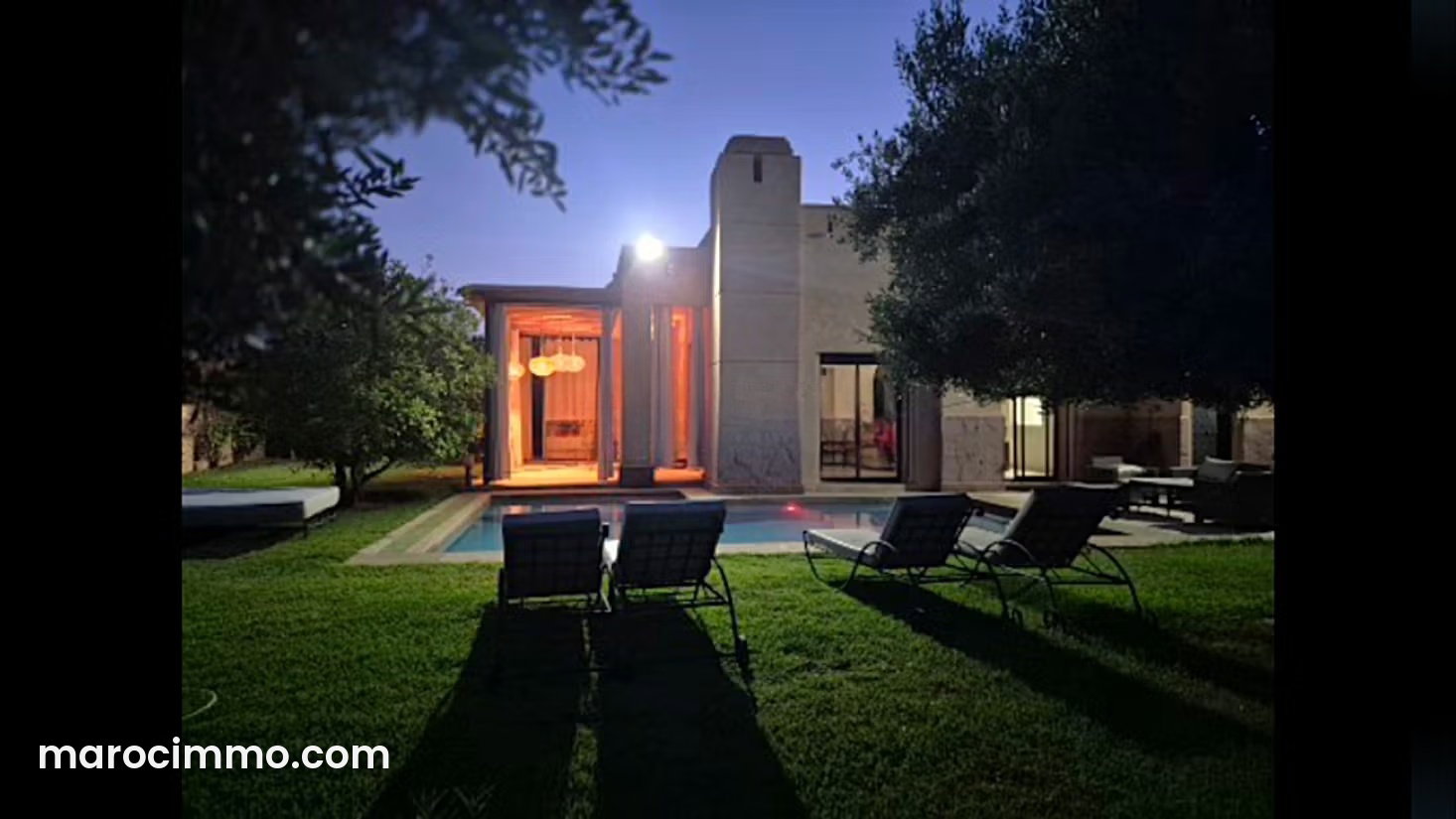 Furnished 3-bedroom villa with pool and garden, Route de Fès, Marrakech — Marrakesh
