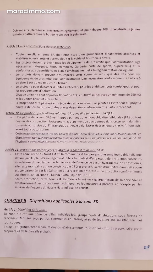 Terrain Zone SD1 Sur Route Ouarzazate — 5