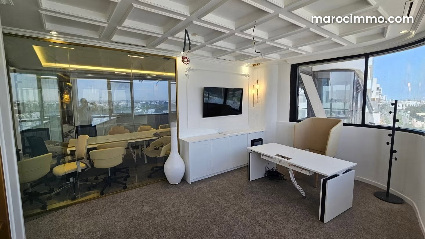 Bureau 117 m² neuf et équipé, Casablanca Finance City — Casablanca