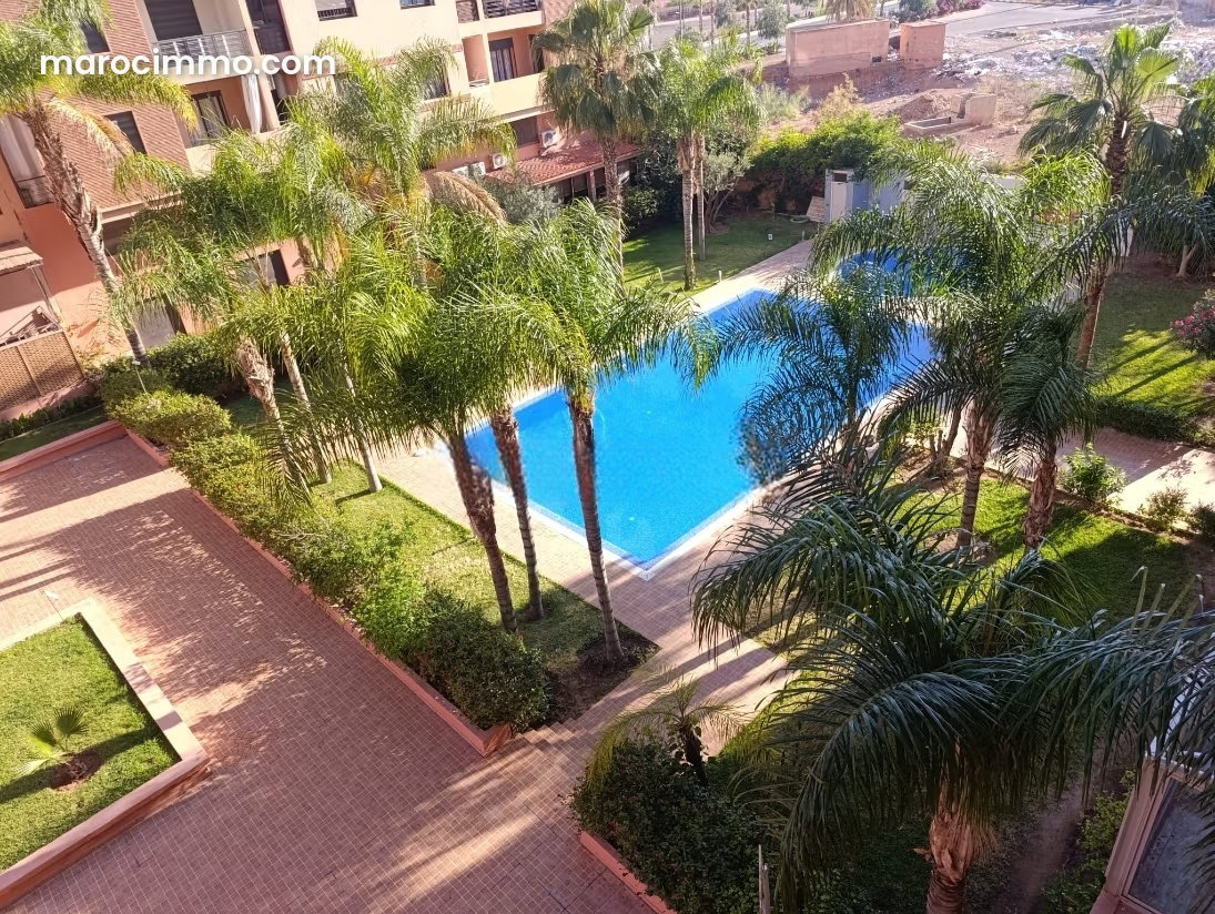 Furnished apartment with terrace and swimming pool in Gueliz, Marrakech — Marrakesh