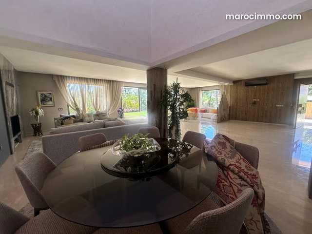 À louer — Villa de prestige meublée, Souissi Rabat, Piscine, Hammam, 125 000 MAD/mois — 5