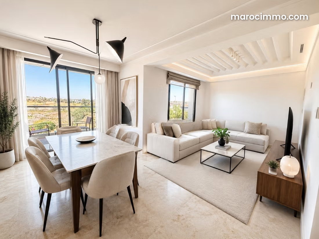Furnished Apartment with Terrace in Ville Verte, Bouskoura — Bouskoura