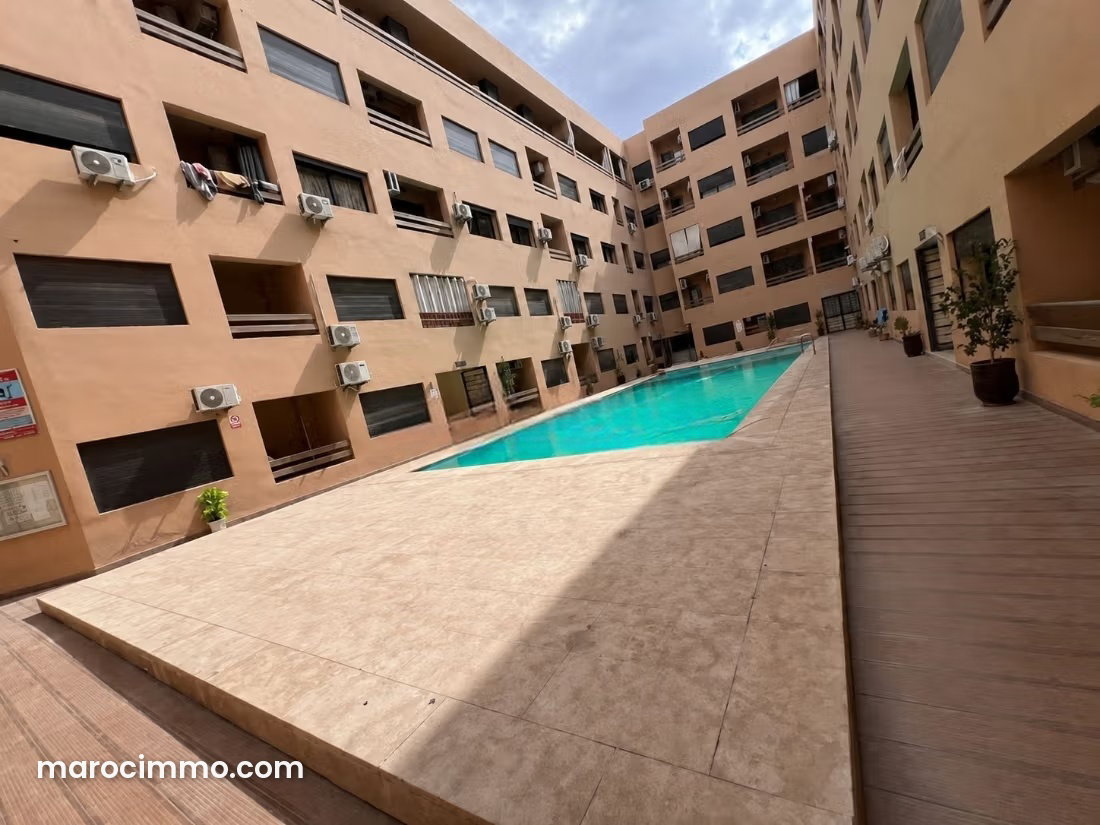Appartement 2 pièces meublé avec piscine, Guéliz, Marrakech — Marrakech