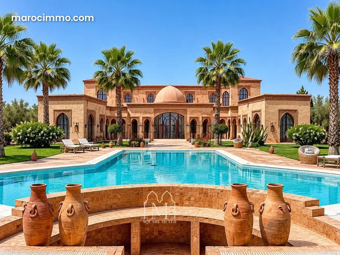 Villa beldi 2825 m², oliveraie et vue montagne, Marrakech — Marrakech