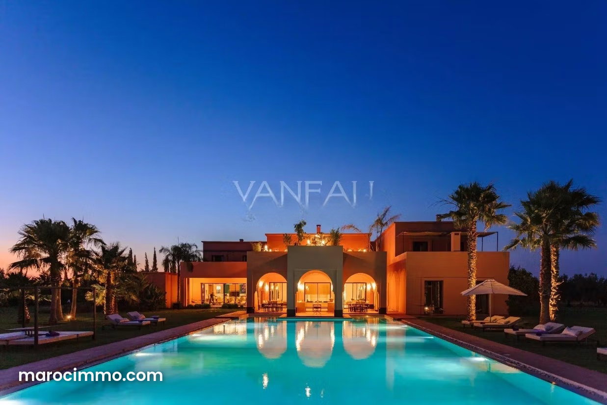 Architect-designed 1,900 sqm villa, Atlas views, Les Portes de Marrakech — Marrakesh