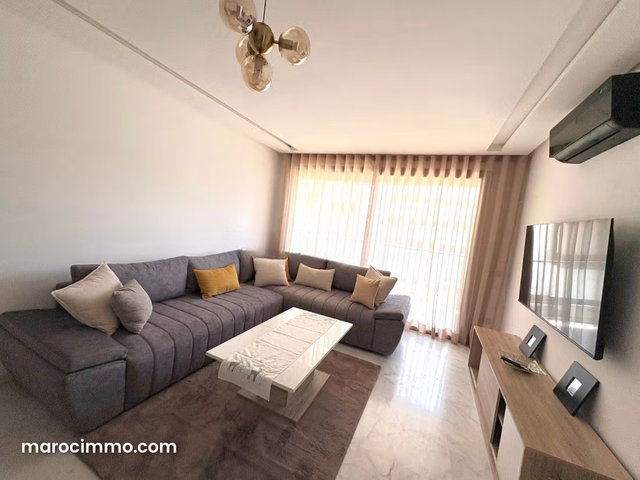 Superbe appartement à louer à Casablanca Finance City. Superficie 80 m². Bien meublé — 2