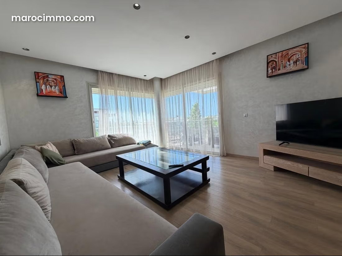 Appartement 145 m² meublé avec piscine, Ville verte, Bouskoura — Bouskoura