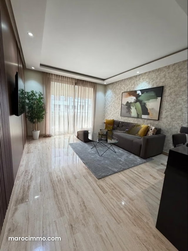 Bel appartement en location à Anfa. 2 belles chambres. Meublé — 3