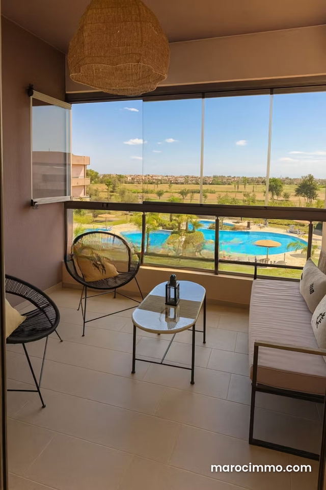 Charmant appartement F3 meublé à louer Prestigia — Marrakech