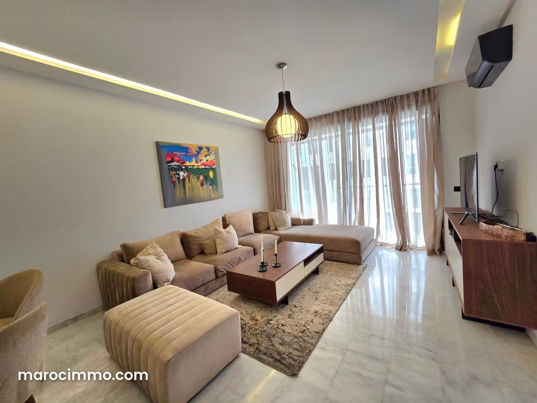 Furnished 100 sqm Apartment, 2 Bedrooms, Casablanca Finance City — Casablanca