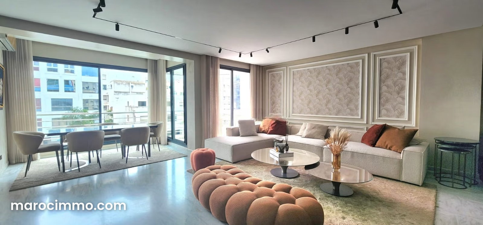 Appartement meublé à Racine, Casablanca, à louer — Casablanca