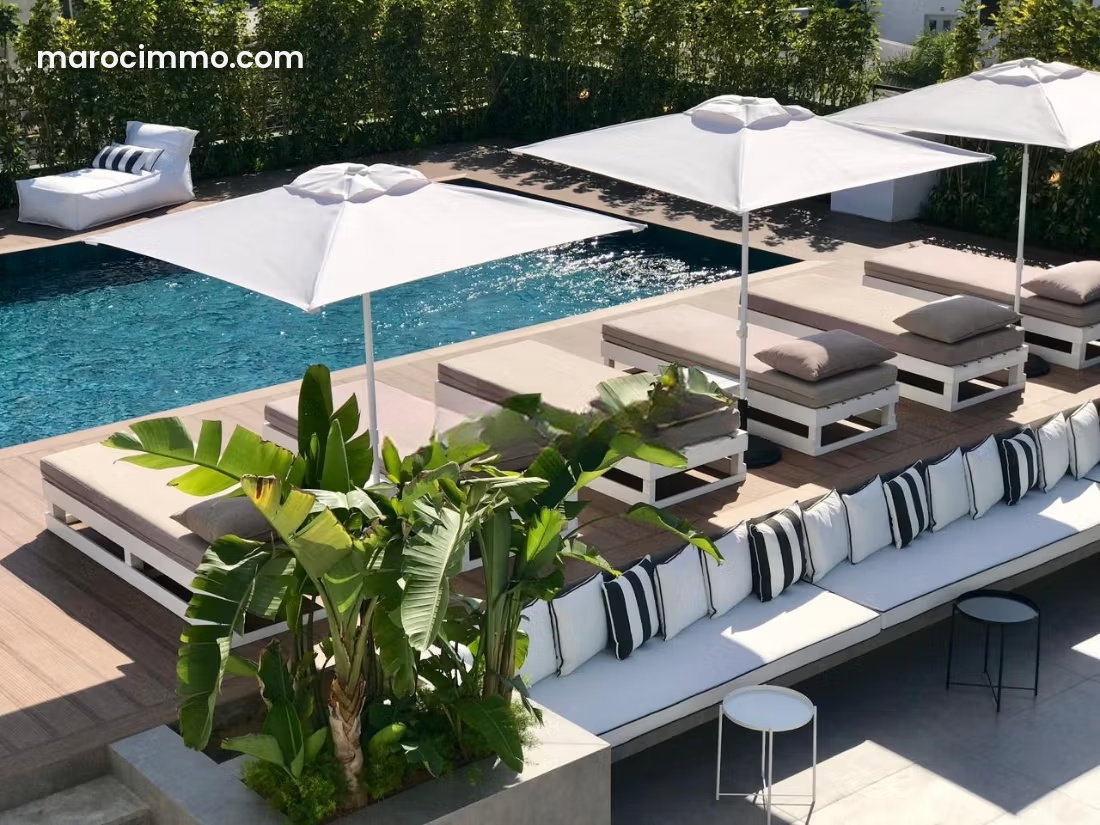 Furnished 167 sqm apartment with rooftop terrace, Palmier, Casablanca — Casablanca