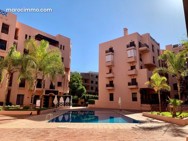 Appartement meublé à louer à Palmeraie de Marrakech – 2 chambres, résidence avec piscine et parking — 3