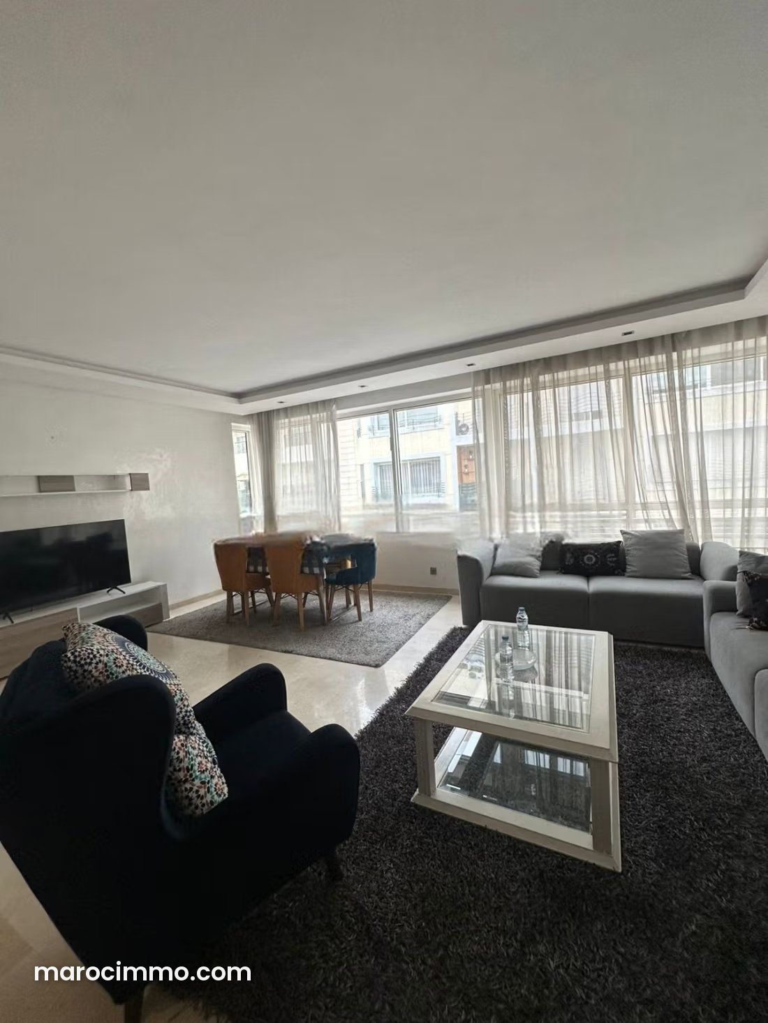Appartement meublé 150 m² à louer quartier Racine Casablanca — Casablanca