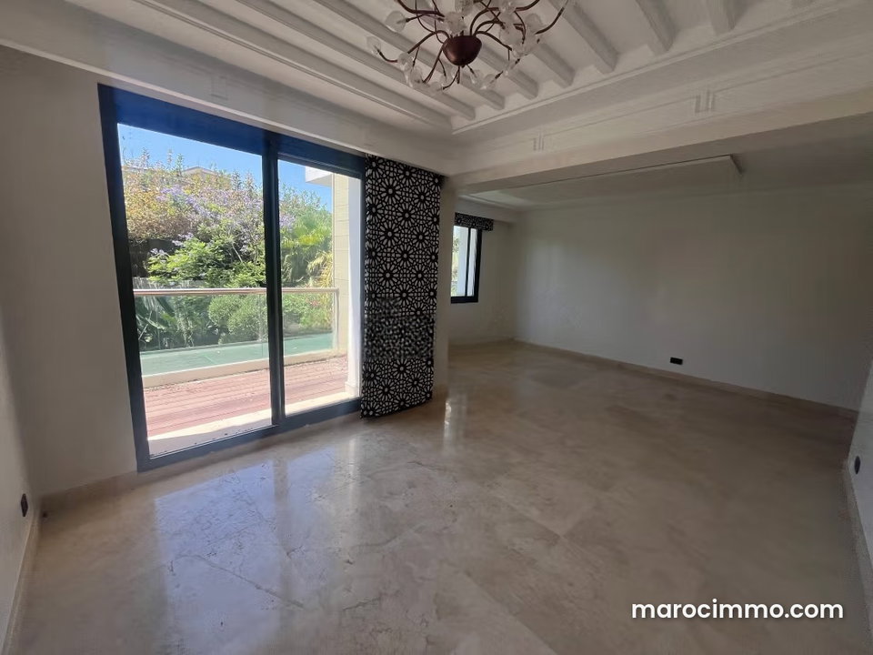 Bouskoura ville verte: Vente bel appartement 2 chambres et une 3 eme pièce séjour ou bureau ou sup 119 m2