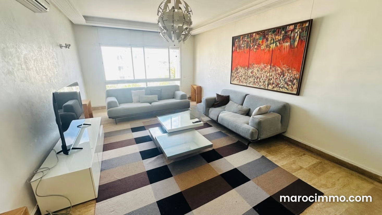 180 m² Furnished, Bright Apartment, Hay Riad, Rabat — Rabat
