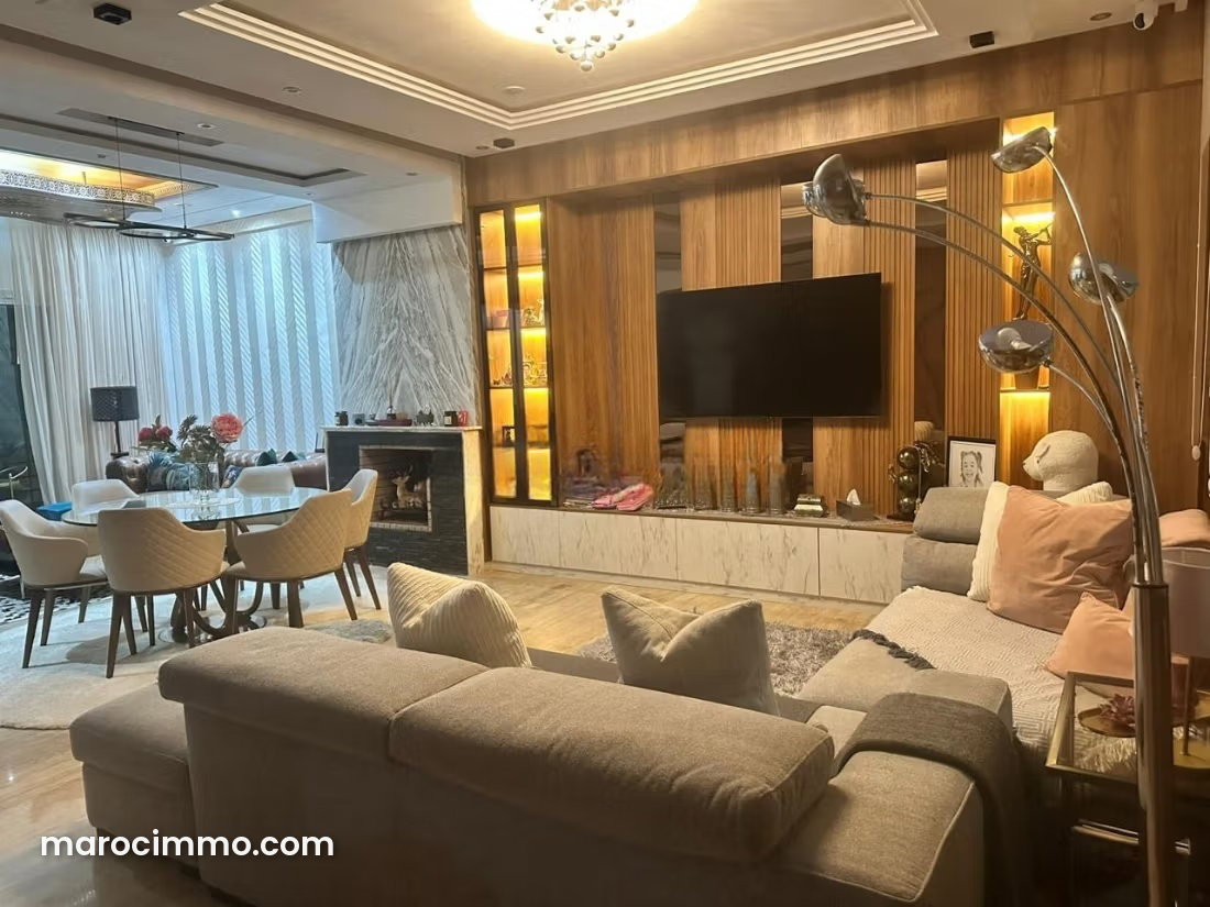 440 sqm Furnished Villa with Swimming Pool in Harhoura, Temara — Temara