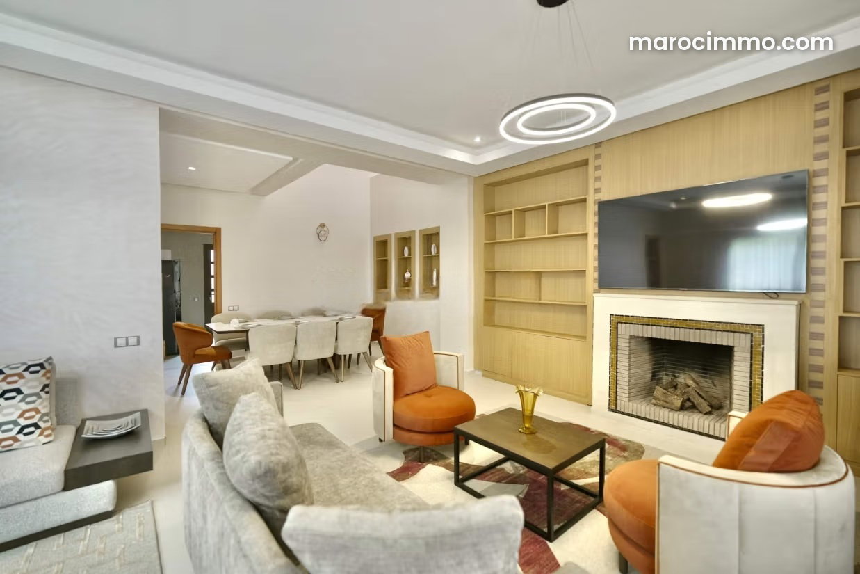 Furnished 400 sqm villa with pool and garden, Tahanaoute Road — Marrakesh