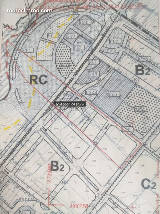 Vente de terrain à sale rout de Kenitra. Surface totale 40000 m² — Salé