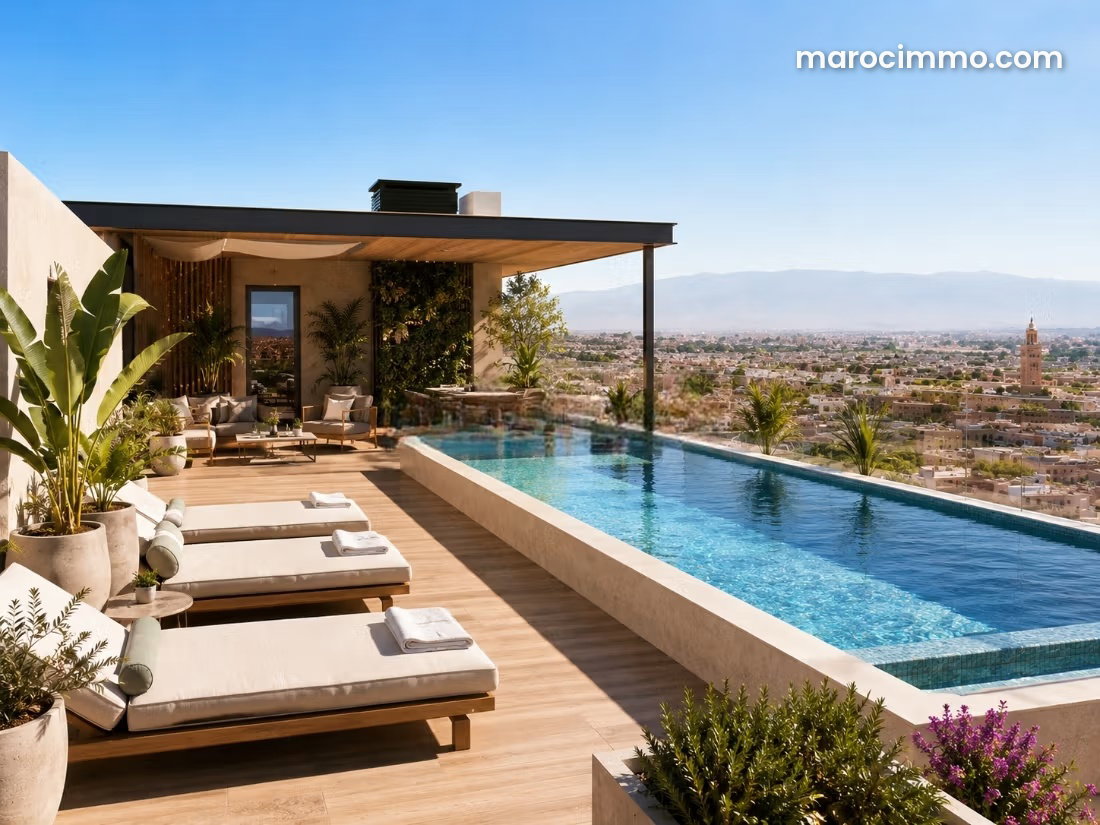90 sqm apartment, 2 bedrooms, Hay Izdihar, Marrakech — Marrakesh