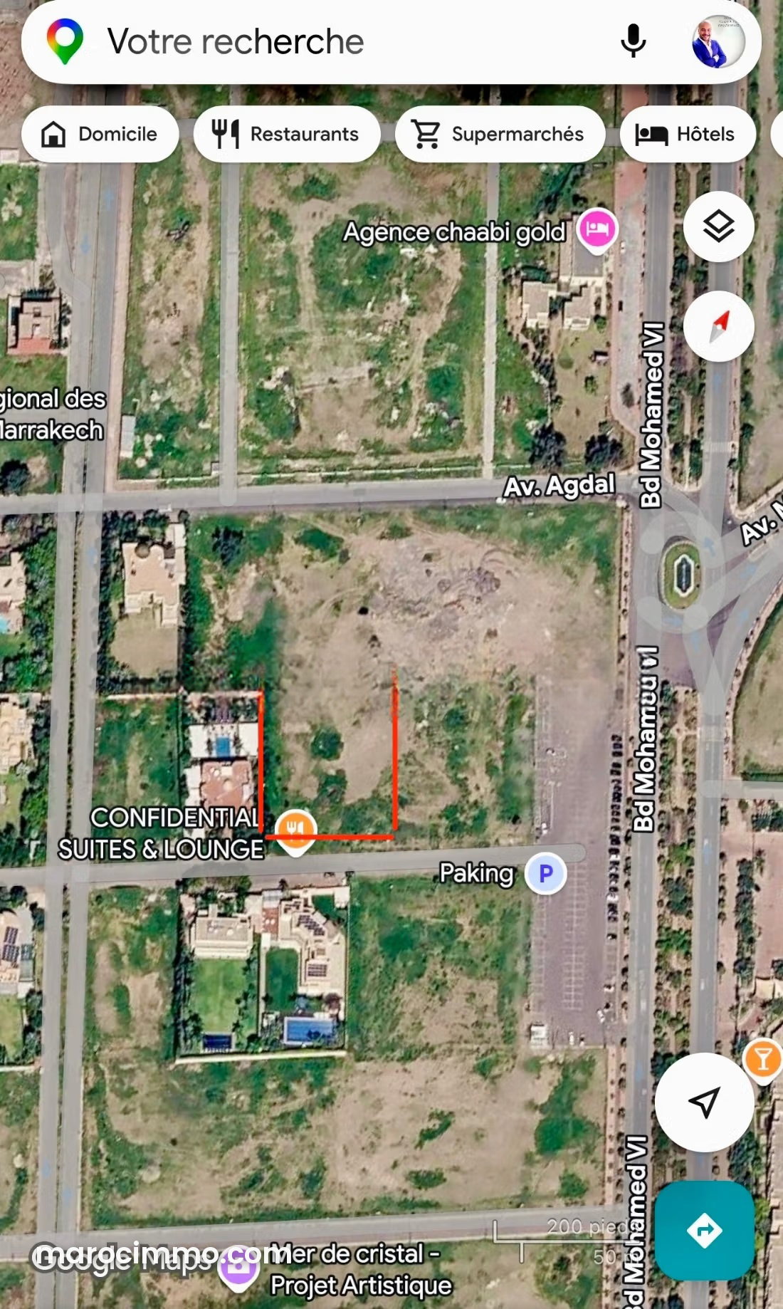 2,413 m² Plot for Sale in Agdal, Marrakech — Marrakesh