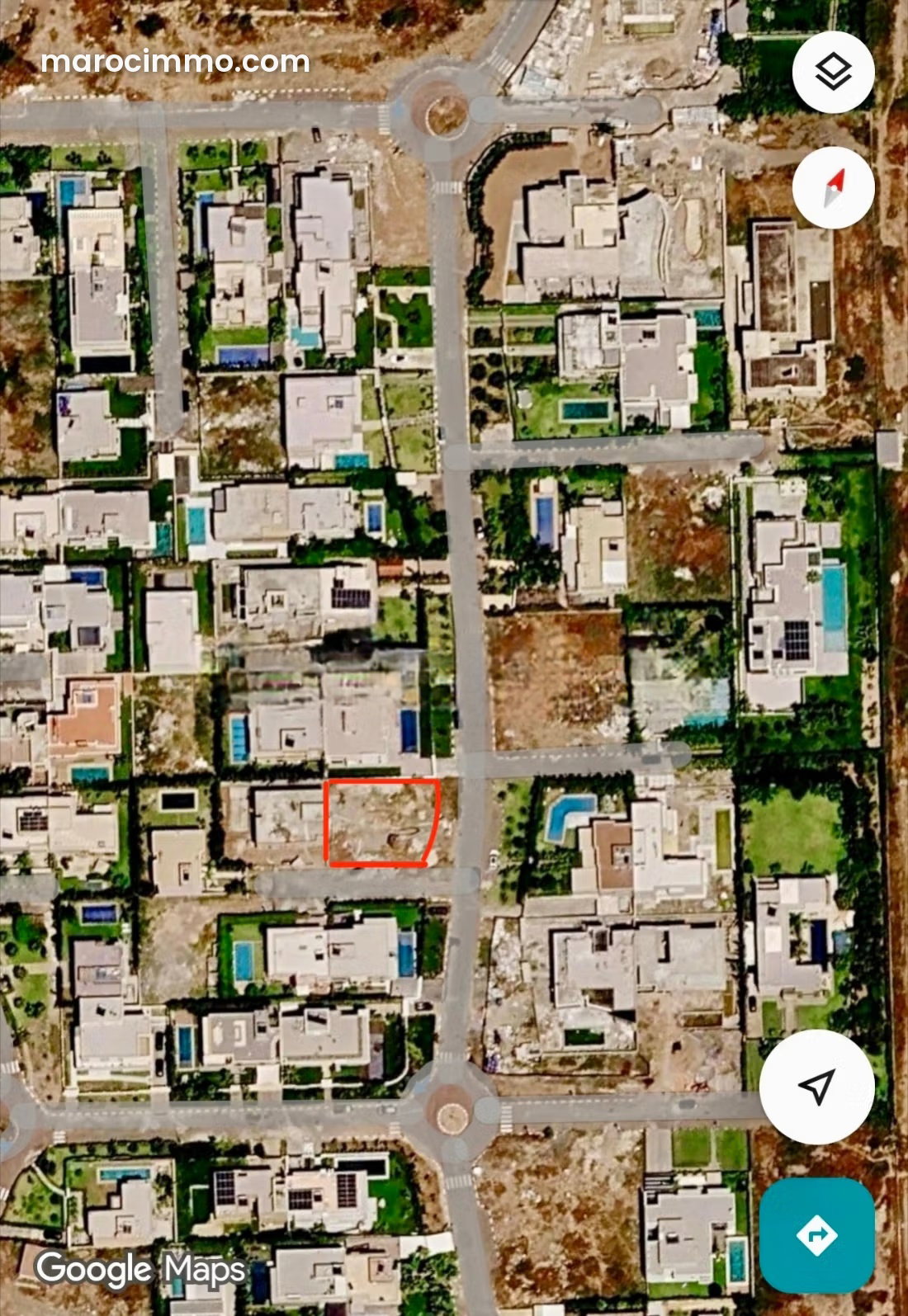 550 m² Plot on Route de Tahanaoute, Marrakech, for Sale — Marrakesh