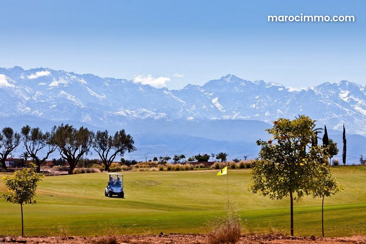 Terrain 310 m² Amelkis, Marrakech, résidence golf sécurisée — Marrakech