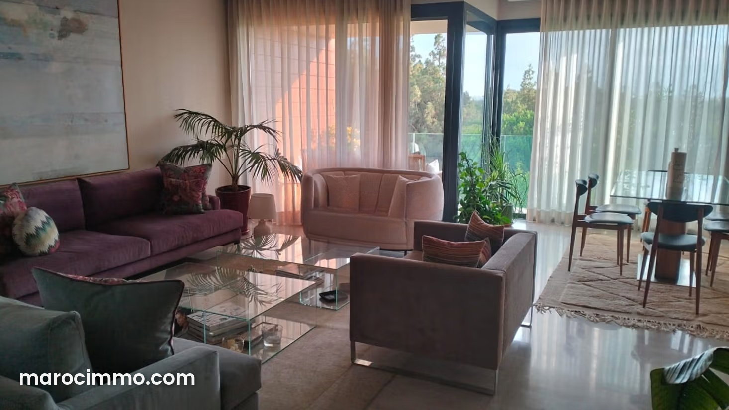 Appartement meublé 3 chambres à Hay Riyad Rabat location courte durée — Rabat