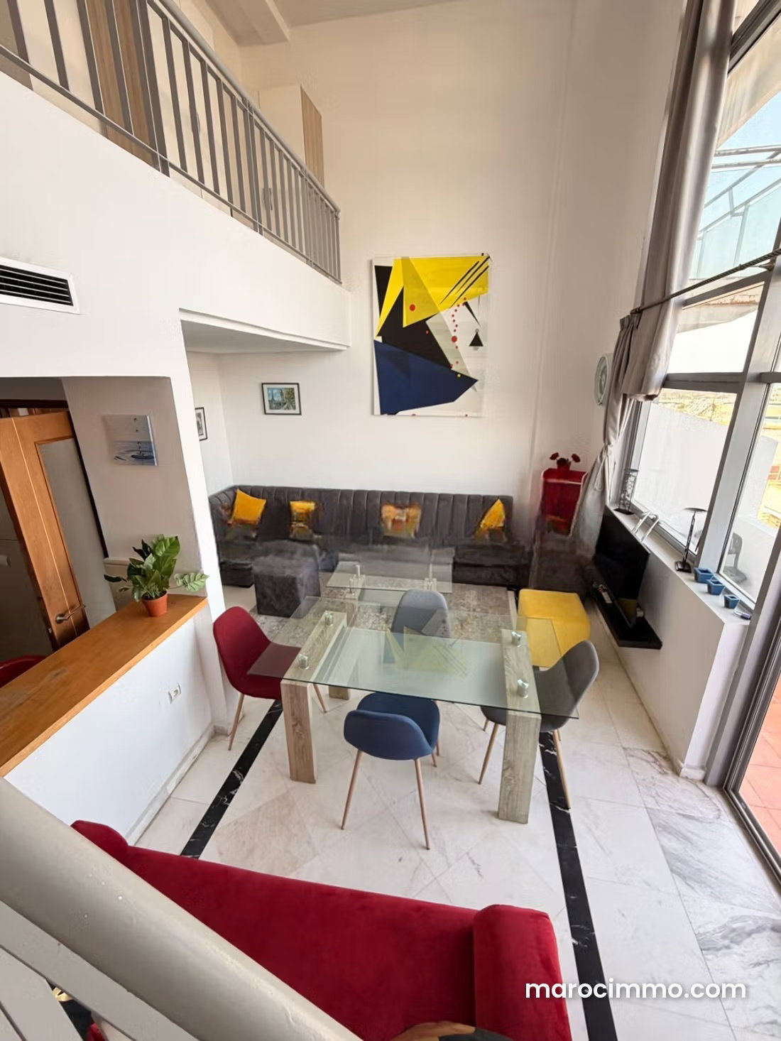 Loft meublé 75 m², terrasse et piscine, Centre Tanger — Tanger