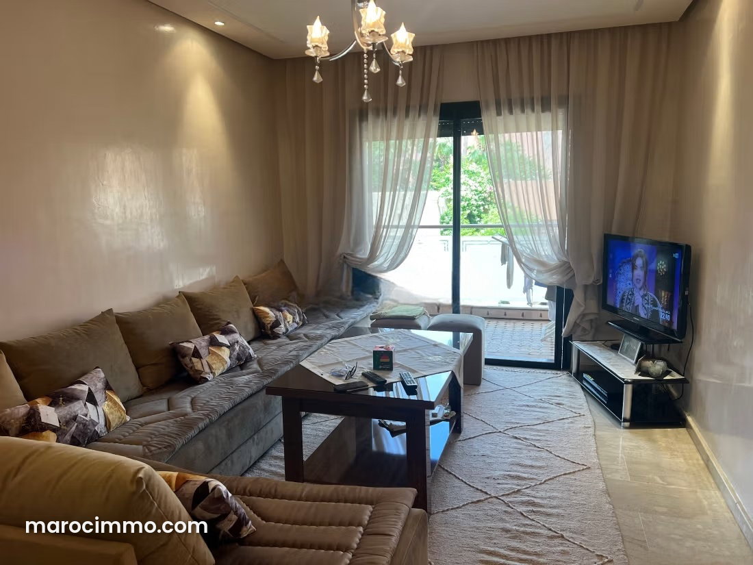 Furnished 63 m² apartment with terrace and garage, Guéliz, Marrakech — Marrakesh