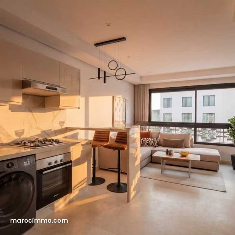 Furnished apartment on the 6th floor in the Gauthier district of Casablanca — Casablanca
