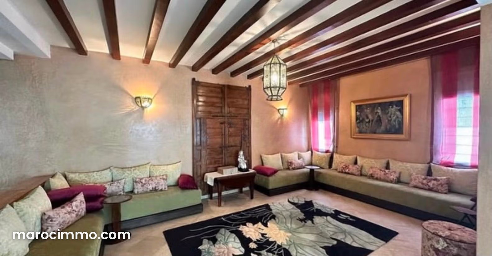 Furnished 650 sqm villa, 4 bedrooms with garden in Riyad, Rabat — Rabat