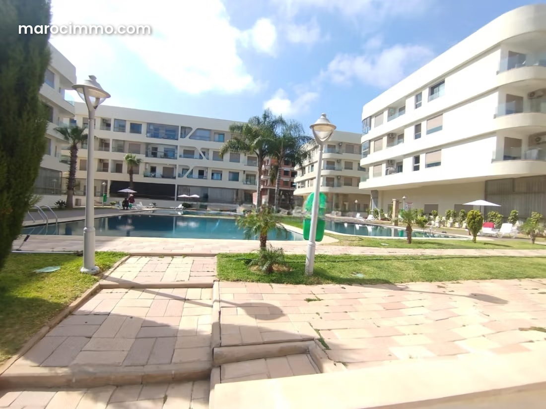 Appartement à louer à Bouznika Plage Oued Cherrat avec piscine — Bouznika