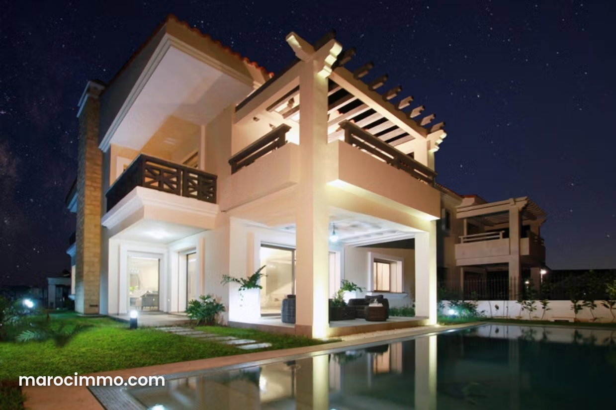 400 sqm villa with pool and garden for rent, Dar Bouazza — Dar Bouazza