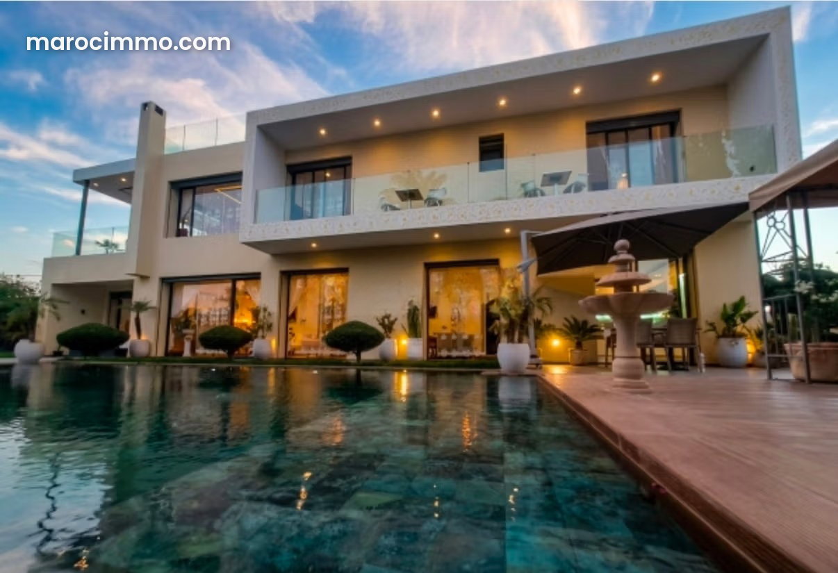 750 sqm villa with pool and mountain views, Hivernage, Marrakech — Marrakesh