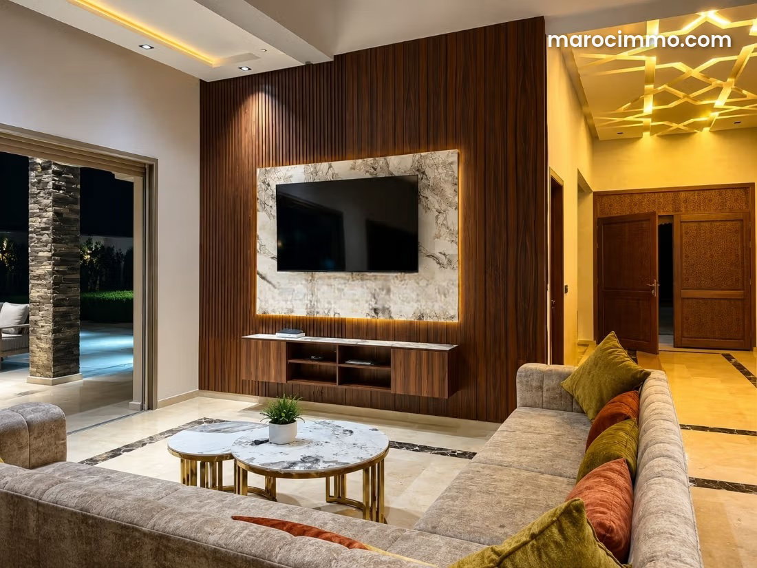 Furnished 1,600 sqm villa with swimming pool, Route de Fès, Marrakech — Marrakesh