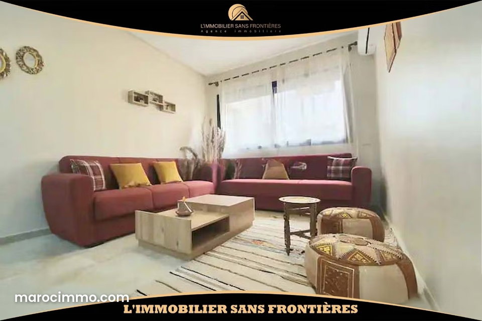 Appartement meublé 72 m² à louer à Hivernage, Marrakech — piscine collective intérieure