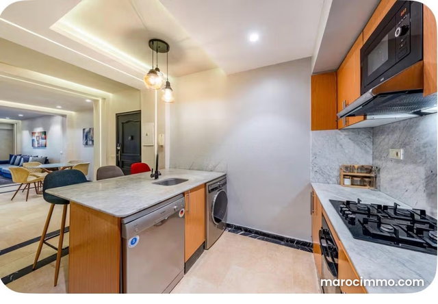 Superbe appartement à louer à Samlalia. 3 chambres. Meublé — 3