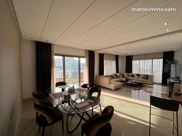 Bel appartement meublé en location à Casa Finance City. 4 grandes pièces. Meublé — 3