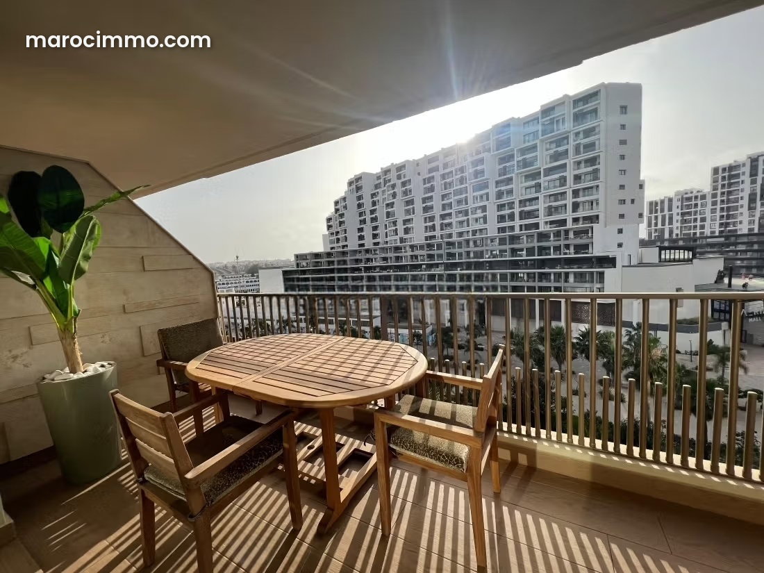Appartement meublé 260 m², terrasse plein sud, Casablanca Finance City — Casablanca
