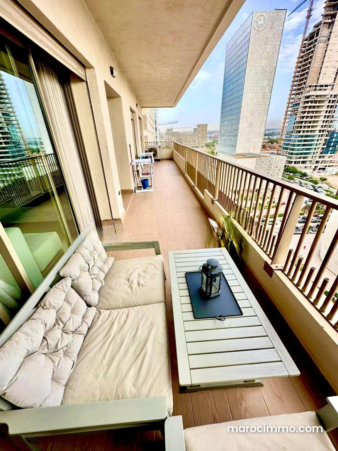 Furnished 135 sqm apartment, Casablanca Finance City, unobstructed views — Casablanca